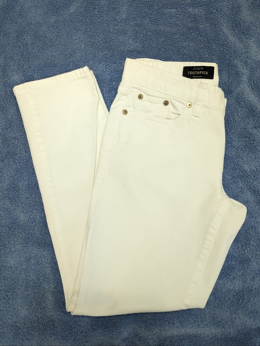 J. Crew Toothpick Mid Rise Ankle Jeans in White NWOT